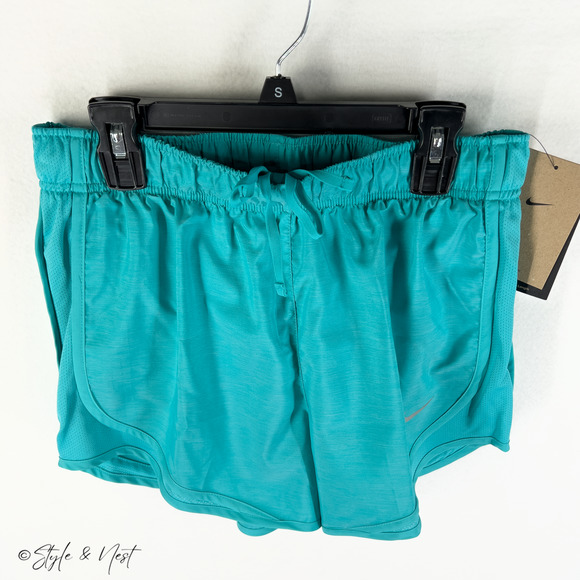 Nike Tempo Dri-fit Mid Rise Running Shorts Blue Dusty Cactus/Reflective Sm NWT - Picture 3 of 3